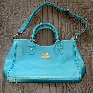 Coach turquoise convertible shoulder bag